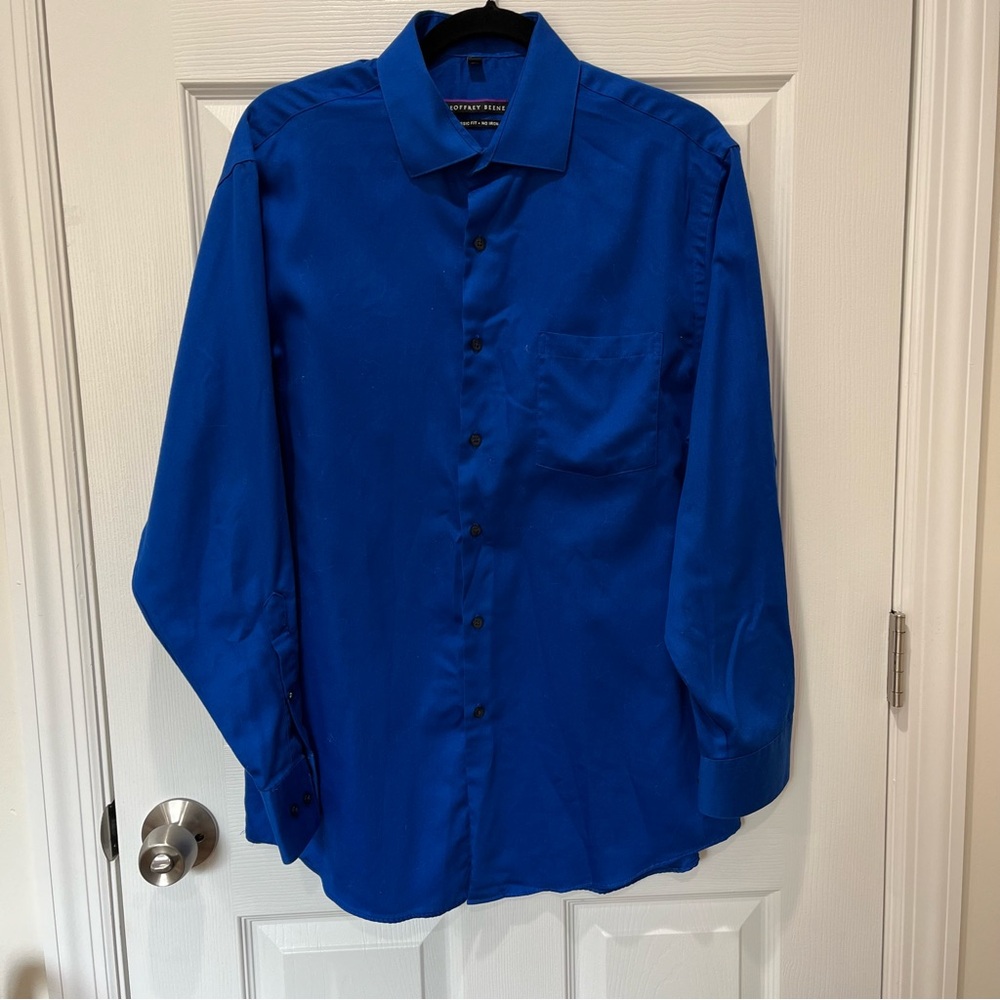 Electric blue button down